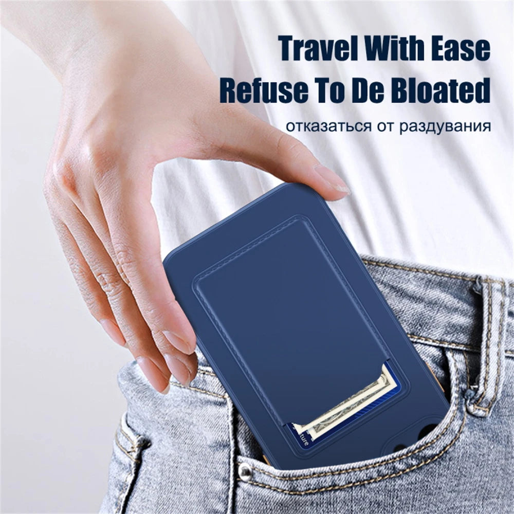 Luxury Matte Silicone Wallet Case for iPhone 17 Air / 16 / 15 / 14 / 13 / 12 Pro Max