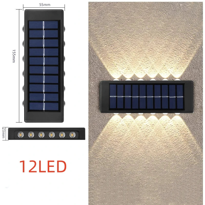 Luxury Solar LED Outdoor Wall Light