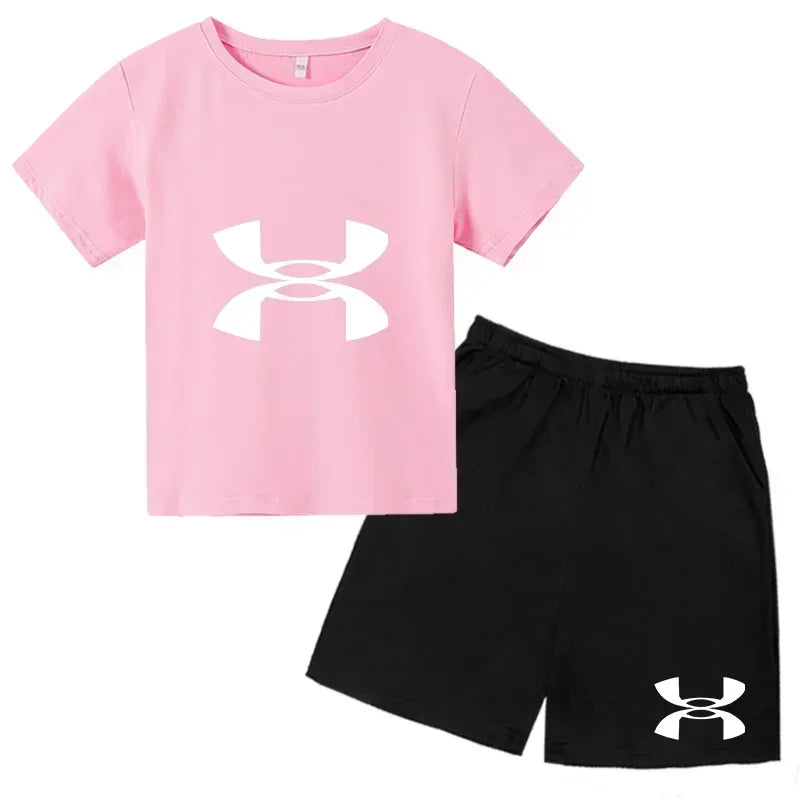2026 Kids Sports Outfit – Breathable T-Shirt & Shorts Set for Boys