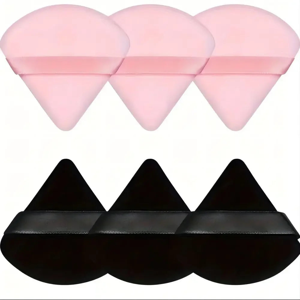 6PCS Soft Velour Triangle Powder Puff Set