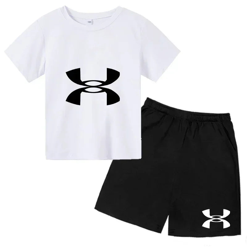 2026 Kids Sports Outfit – Breathable T-Shirt & Shorts Set for Boys