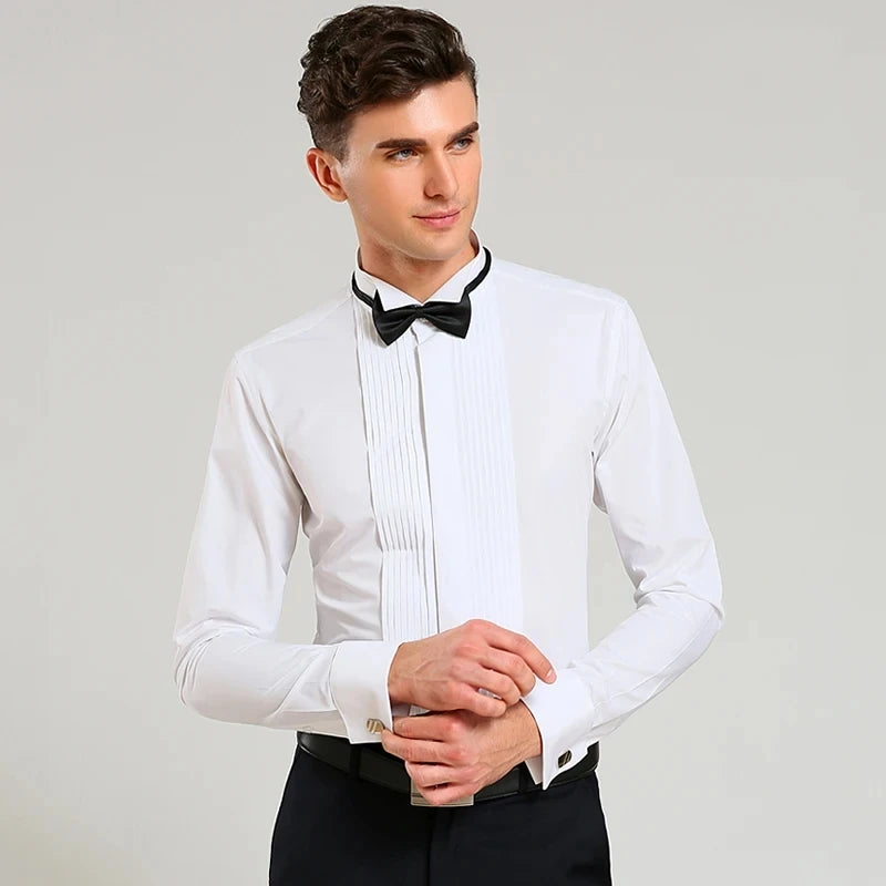 Men’s French Cuff Dress Shirt – Elegant Formal Style