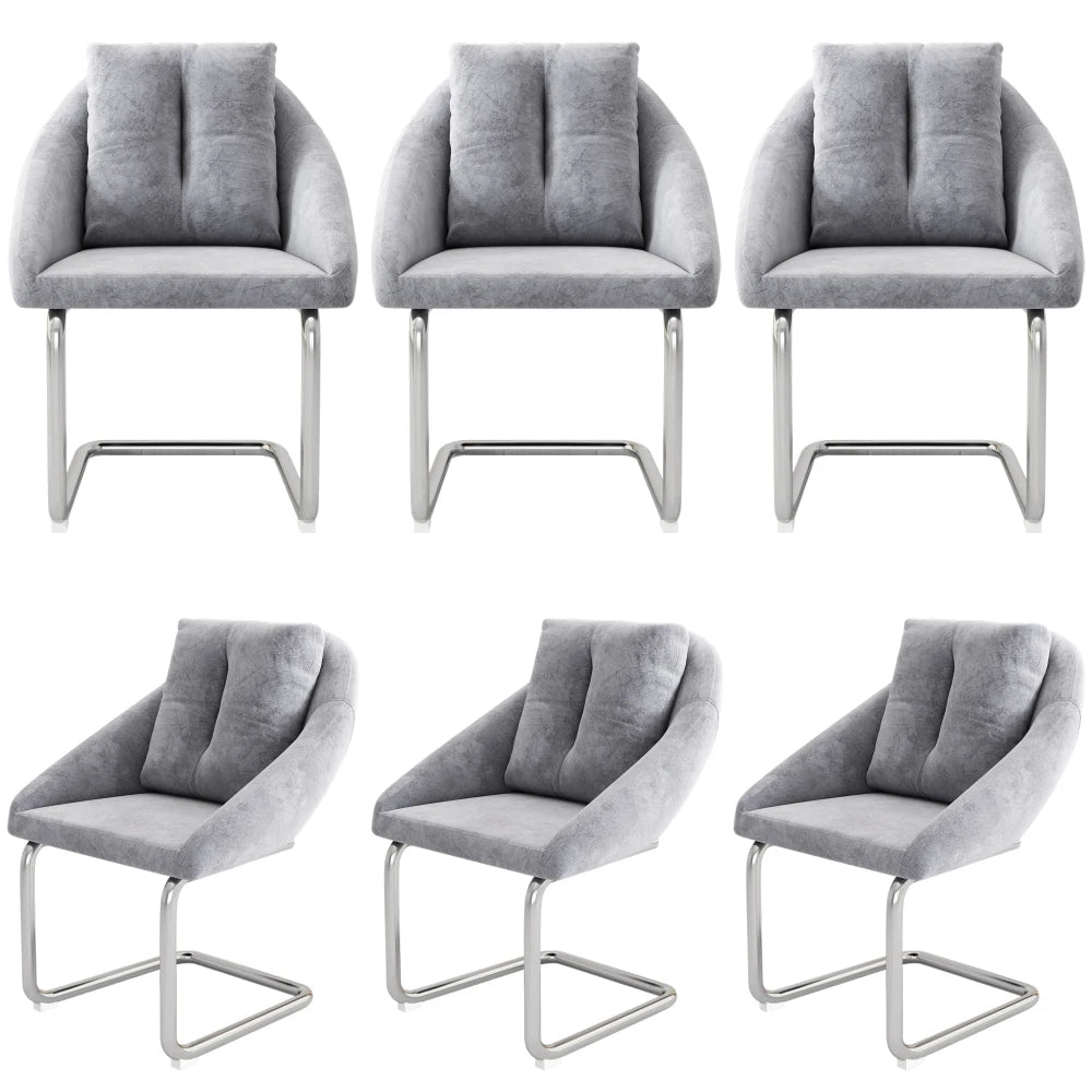 Velvet Dining Chairs Set of 2 with Cushioned Seats, Luxury Accent Chairs with Arched Legs for Living Room & Bedroom