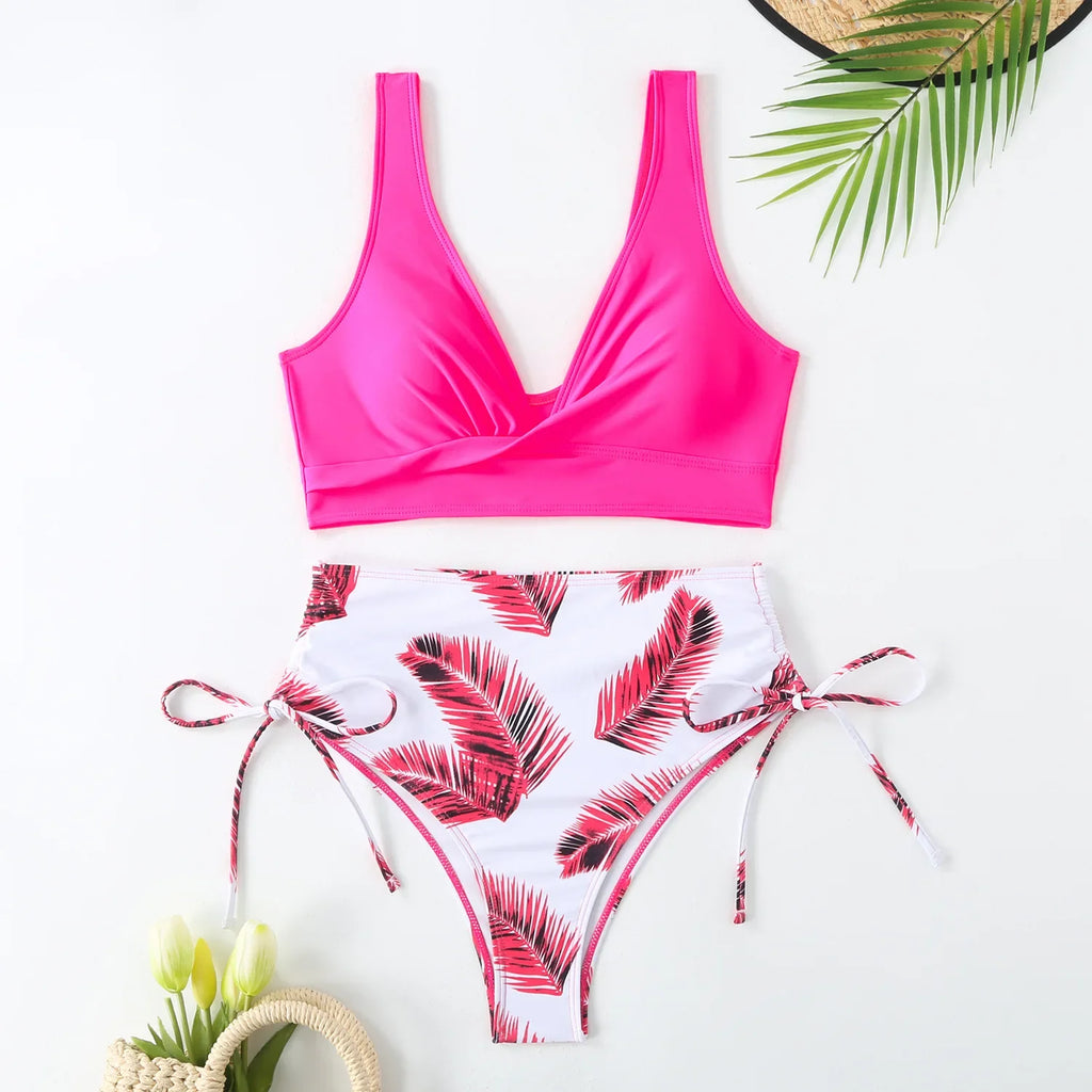 Women’s Sexy 2026 Bikini Set – High-Waisted Korean Swimwear