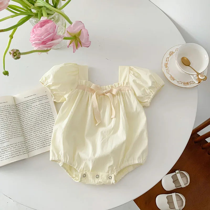 Cute Floral Baby Girl Bodysuit – Summer One-Piece Infant Clothing