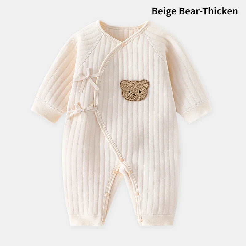 Bear Newborn Baby Romper with Hat – Soft Cotton One-Piece Outfit for Boys & Girls