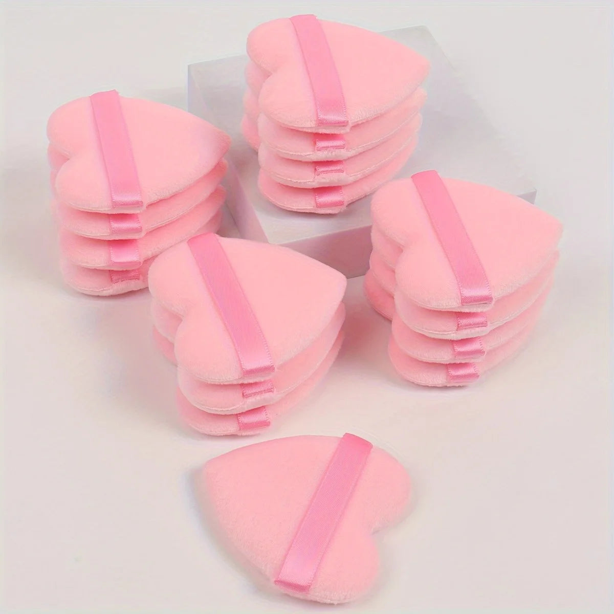 4/7/12/25PCS Heart-Shaped Powder Puff Set