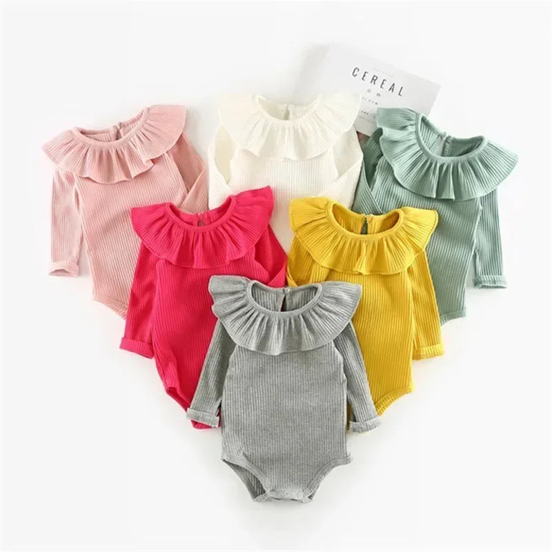 Adorable Infant Baby Girl Bodysuit – Soft One-Piece Outfit for Spring & Autumn