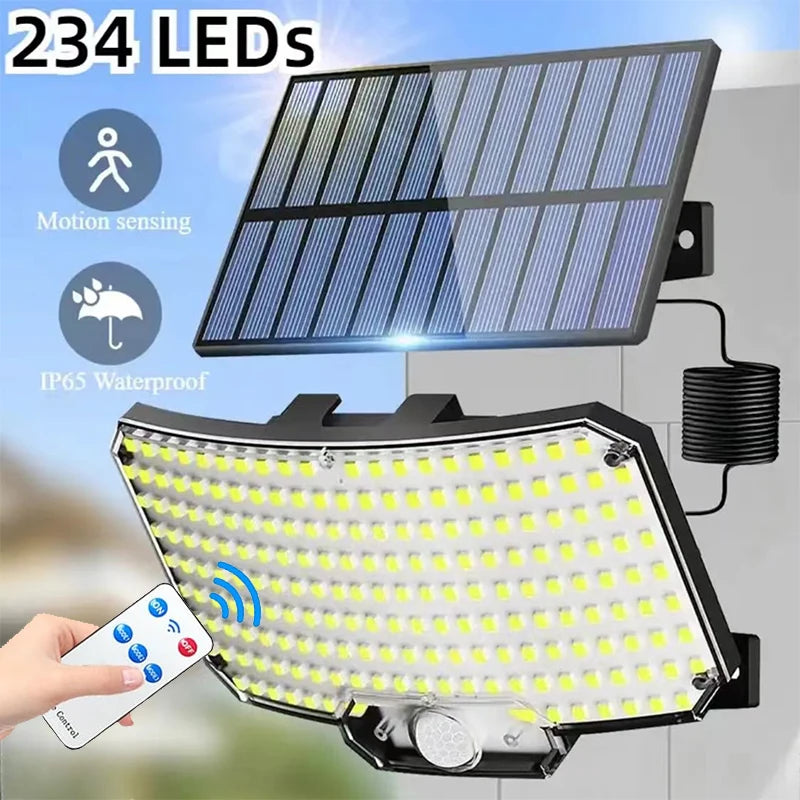 Super bright solar outdoor wall light with motion sensor, 3 smart modes, and waterproof IP65 design for reliable garden and home use