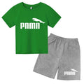 Ensemble Esthétique Enfant – T-shirt à Lettres & Pantalon Décontracté