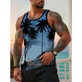3D Printed Hawaiian Fruit Tank Top for Men