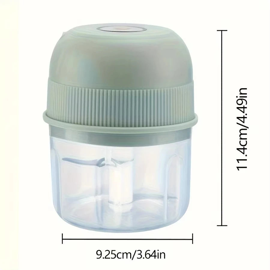 Compact Electric Garlic Grinder – 260ml Mini Food Chopper with One-Touch Control, Stainless Steel Blades for Garlic, Onion, Meat & Vegetables, Elegant & Easy-Clean Kitchen Essential.
