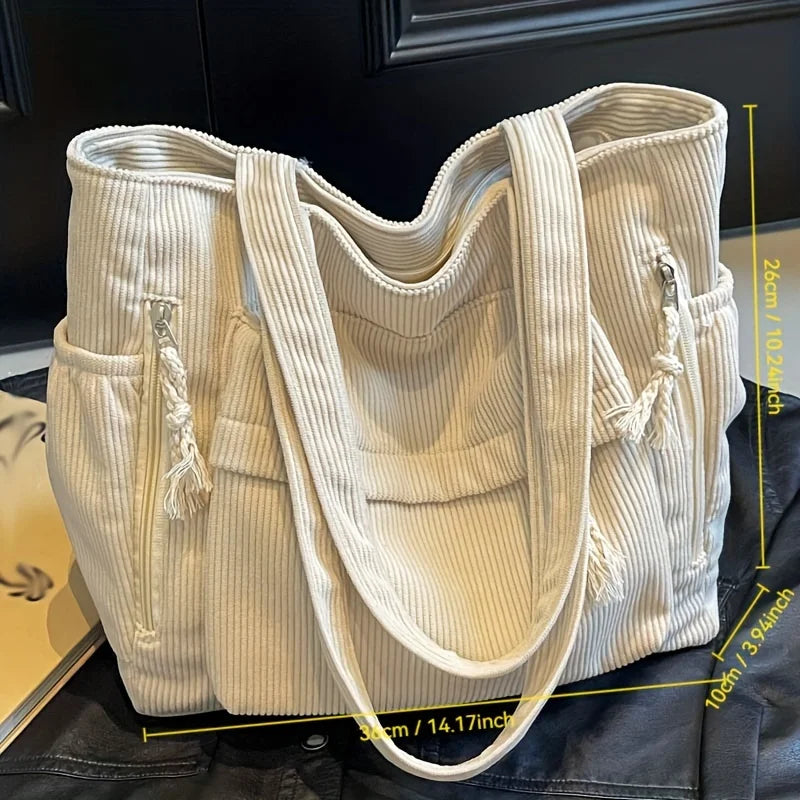 Travel Master Corduroy Shoulder Bag
