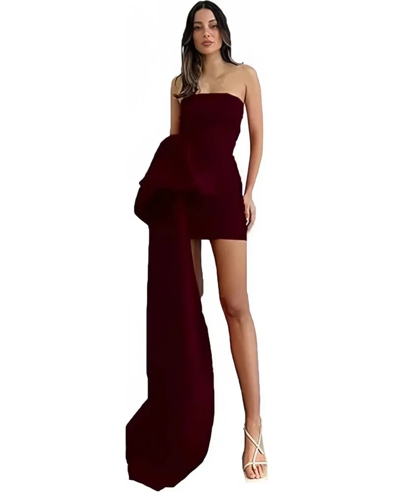Make a bold and stylish entrance in this elegant satin homecoming dress, designed to combine youthful charm with modern sophistication