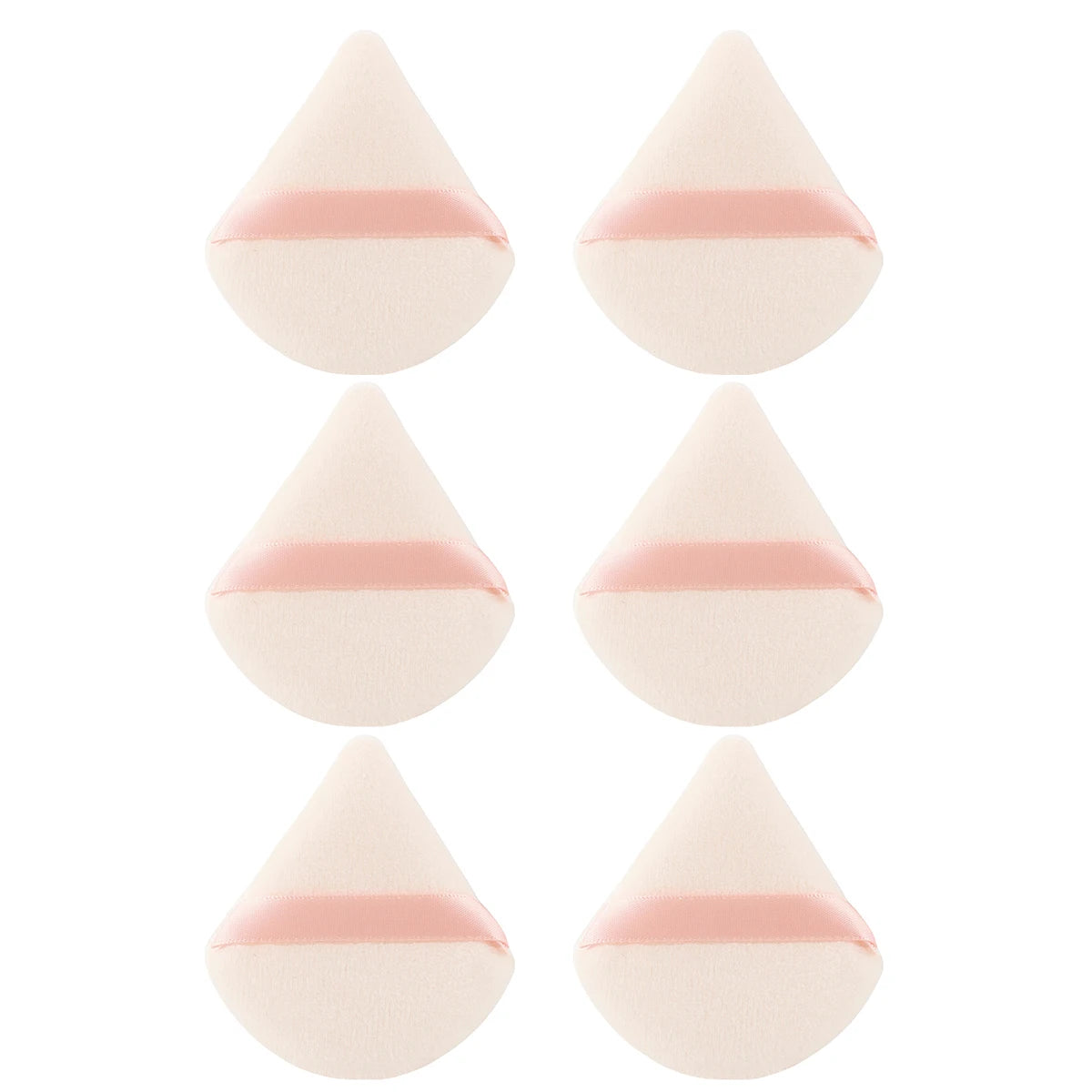 6PCS Soft Velour Triangle Powder Puff Set