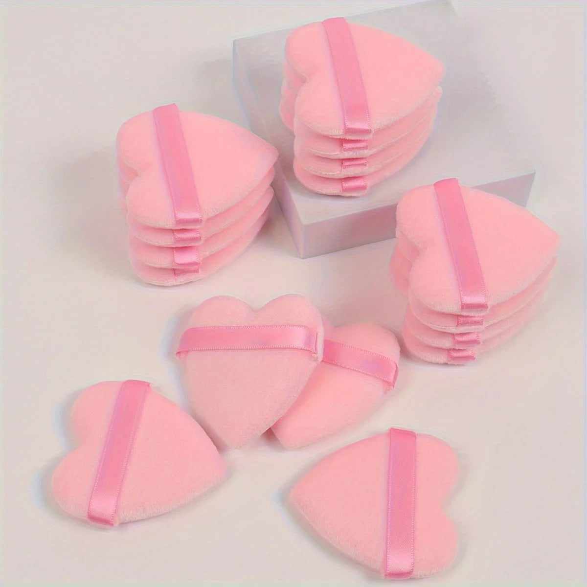 4/7/12/25PCS Heart-Shaped Powder Puff Set