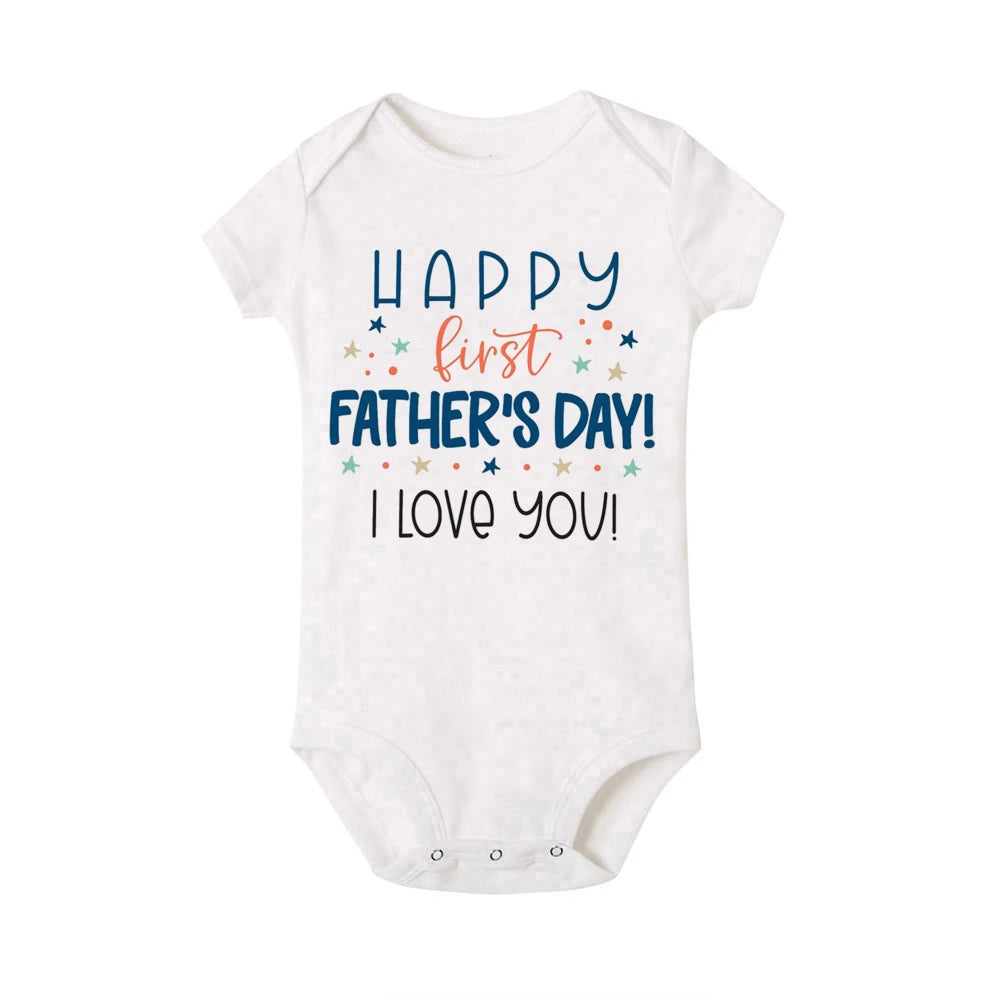 Happy Father’s Day Baby Romper – “Best Daddy” Printed Newborn Bodysuit for Boys & Girls