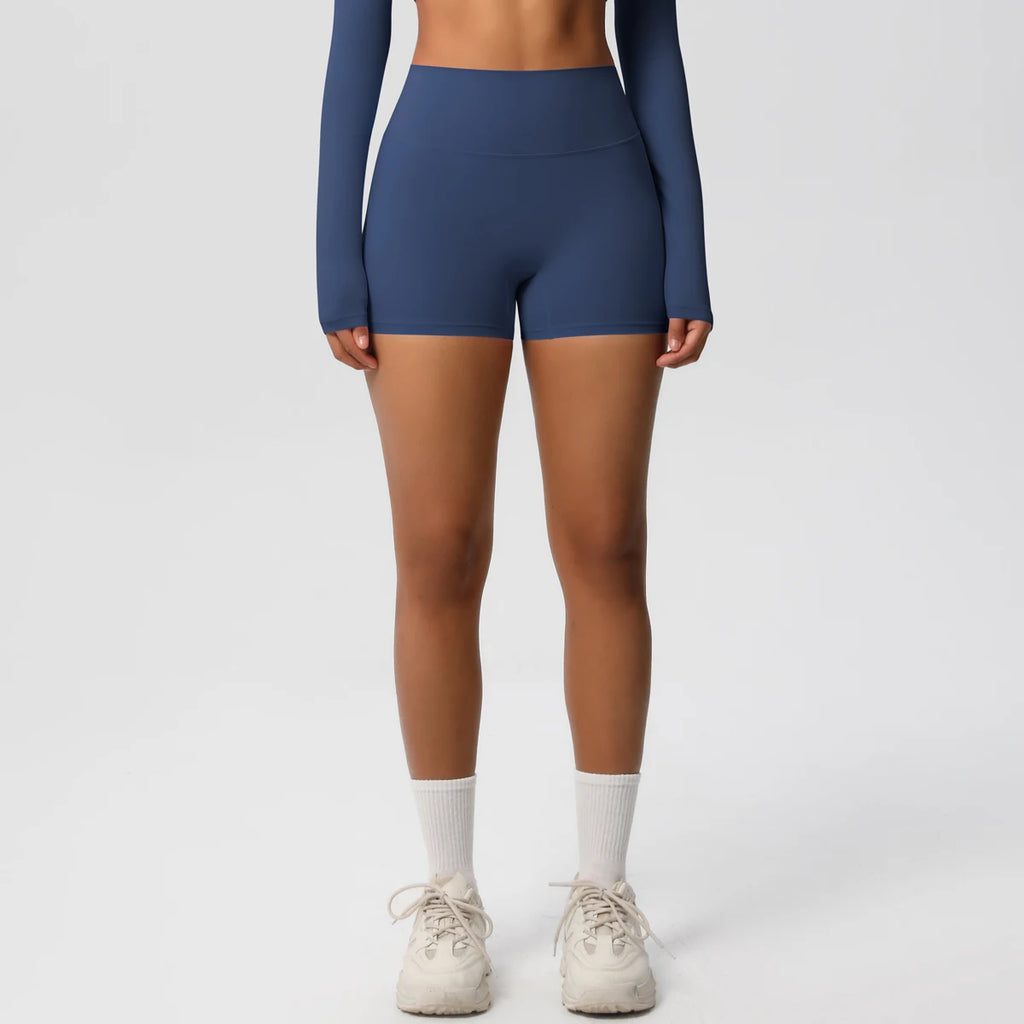 Women’s High-Waist Yoga Shorts – Sculpting Elegance with Second-Skin Comfort