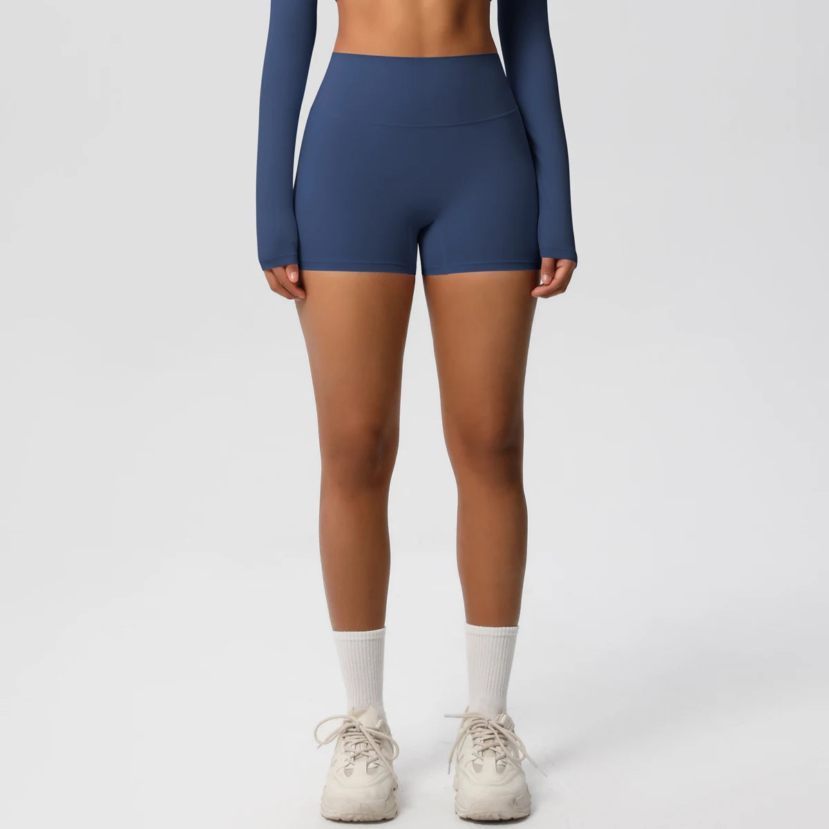 Women’s High-Waist Yoga Shorts – Sculpting Elegance with Second-Skin Comfort