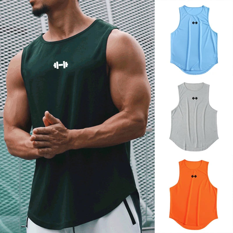 Summer Men’s Gym Tank Top – Fitness & Basketball Style