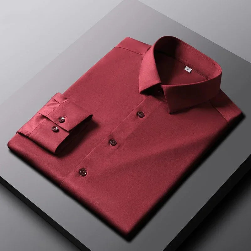 Men’s Casual Fashion Long Sleeve Shirt – Business Elegance Redefined