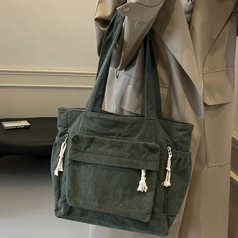 Travel Master Corduroy Shoulder Bag