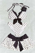 2026 New Summer Polka Dot Bikini Set – Retro Y2K 3-Piece Swimwear