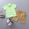 Summer Boys 2PCS Outfit – T-Shirt & Shorts Sports Set for Toddlers