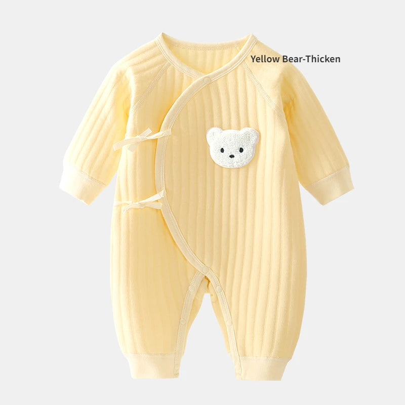 Bear Newborn Baby Romper with Hat – Soft Cotton One-Piece Outfit for Boys & Girls