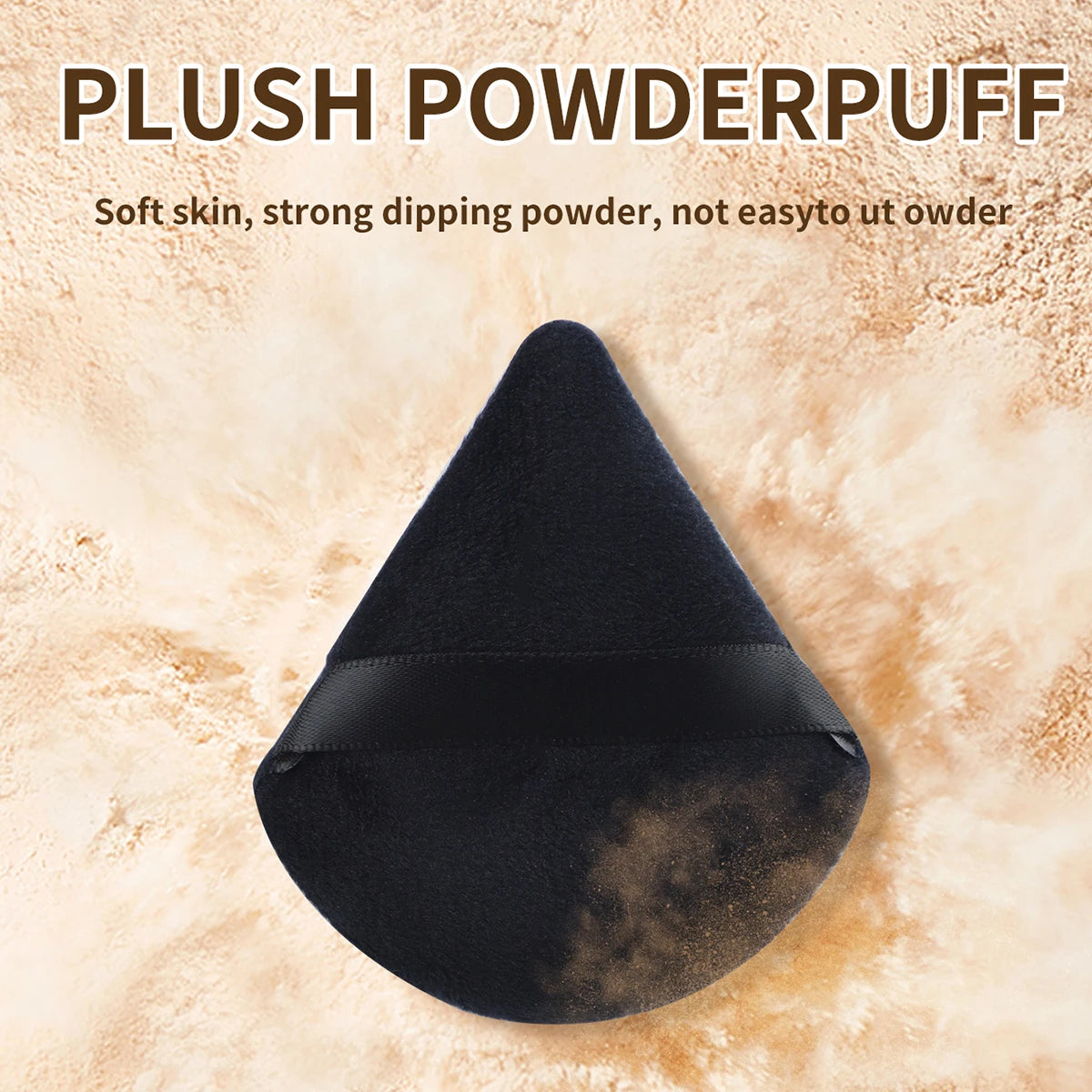 6PCS Soft Velour Triangle Powder Puff Set