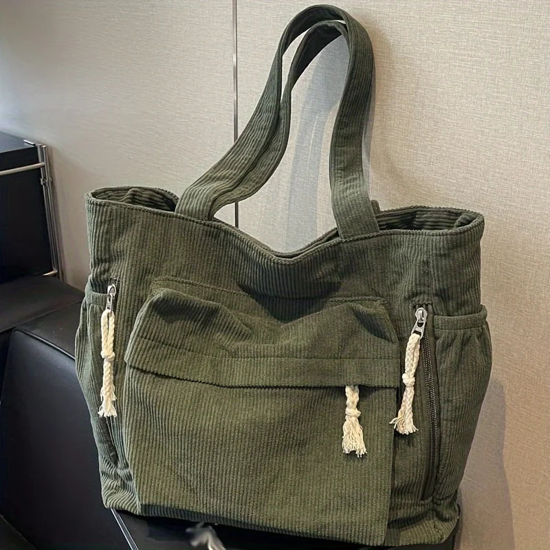 Travel Master Corduroy Shoulder Bag
