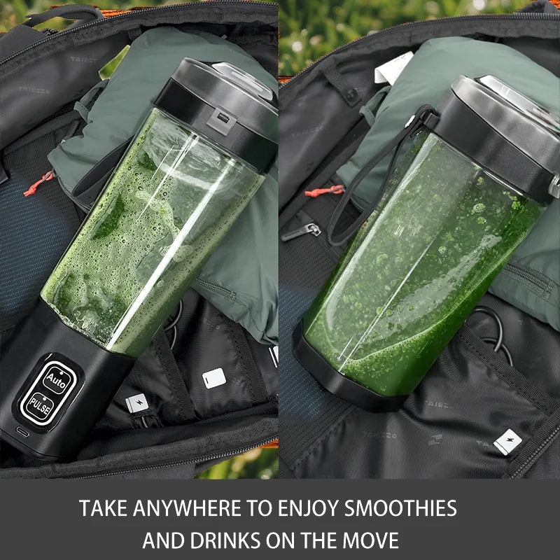 Premium Portable Blender – 700ML USB Rechargeable Juicer Cup with 6-Blade Power, Elegant Modern Design for Smoothies, Shakes & Fresh Juice Anytime.