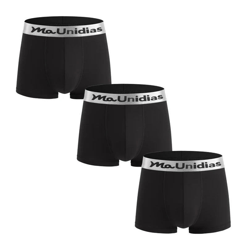 3PCS Classic Men’s Boxer Briefs – Premium Bamboo Fiber, Modern Fit & Ultra-Soft Comfort