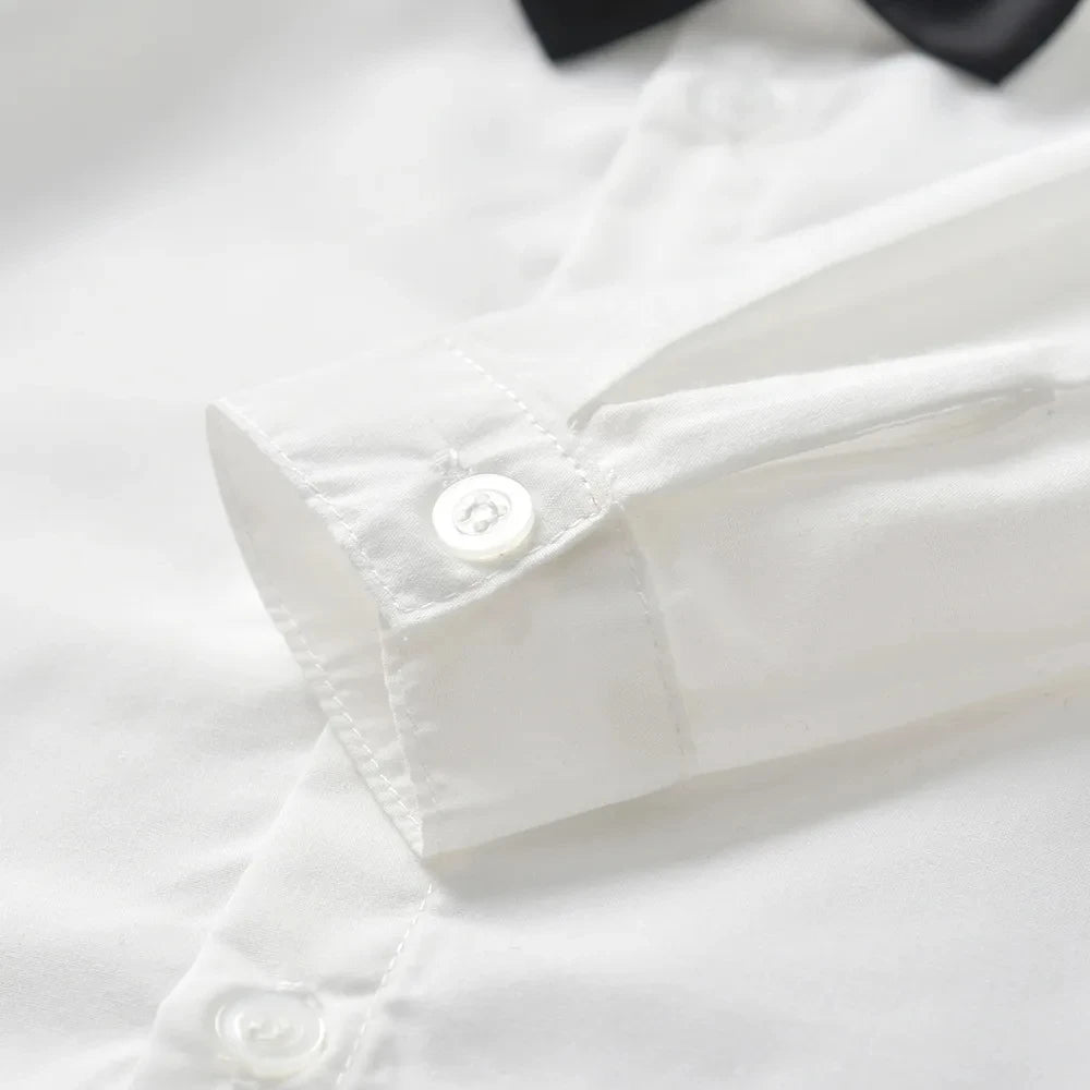 Toddler Boy Formal Suit – Striped Vest, White Shirt & Pants Set