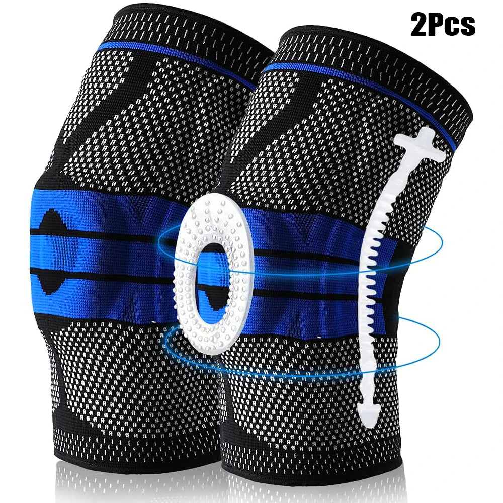 Silicone Padded Knee Pads – Sports Protection for Basketball & Fitness