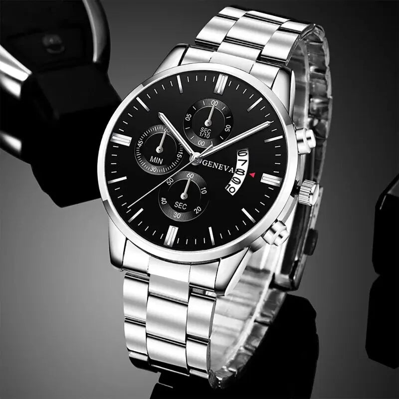 A timeless blend of elegance and precision—this luxury men’s watch adds a touch of confidence and class to every moment, perfect for both business and everyday style.