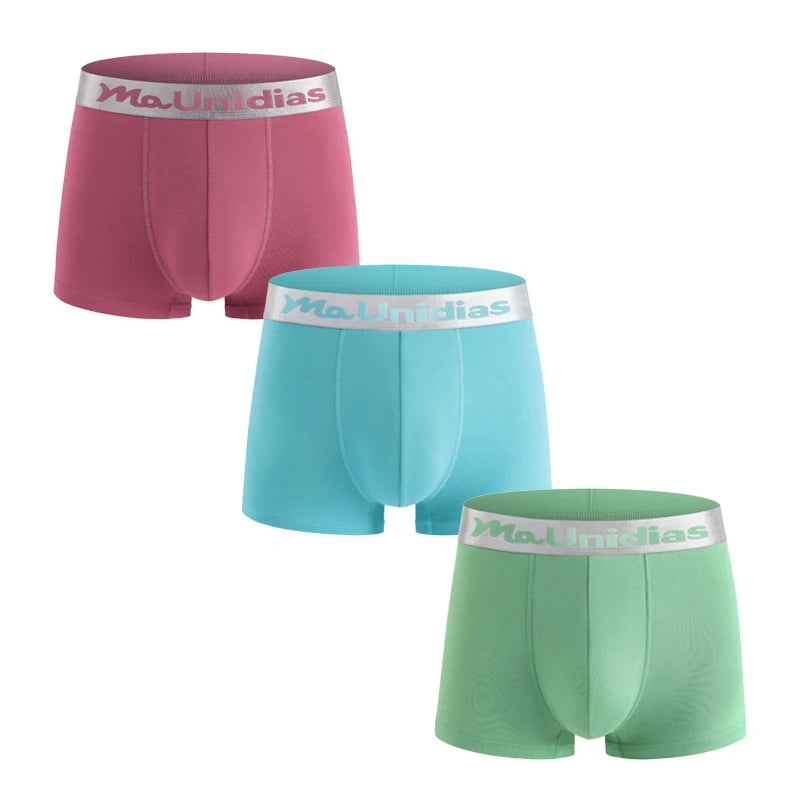 3PCS Classic Men’s Boxer Briefs – Premium Bamboo Fiber, Modern Fit & Ultra-Soft Comfort