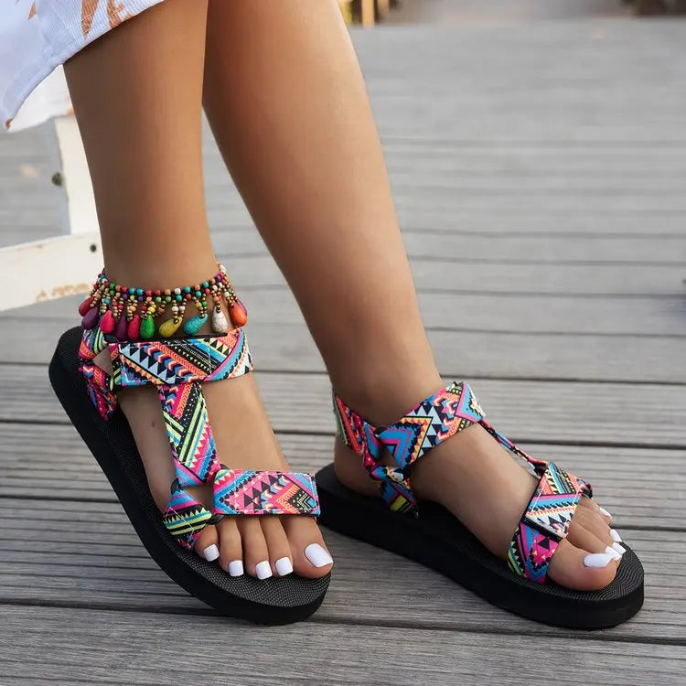 Summer Flat Beach Sandals for Women – Natural Elegance & Everyday Comfort