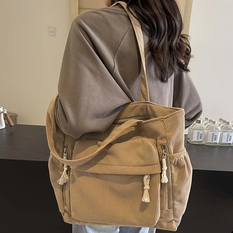 Travel Master Corduroy Shoulder Bag