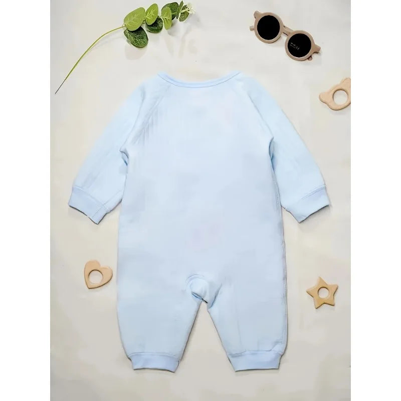 Cute Bear Baby Romper with Hat – Soft Cotton Jumpsuit for Newborns
