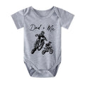 Dad + Me” Motorcycle Baby Romper – Cute Summer Bodysuit for Infant Boys