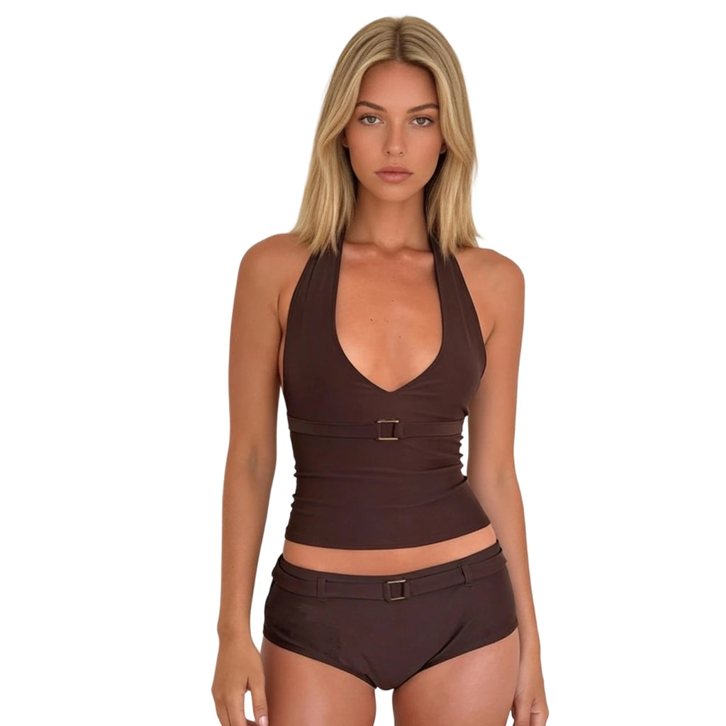 Women’s Summer Tankini Swimsuit Set – Fashionable Two-Piece Beachwear