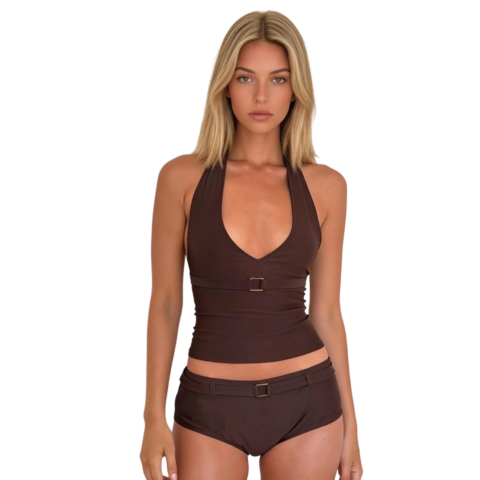 Women’s Summer Tankini Swimsuit Set – Fashionable Two-Piece Beachwear