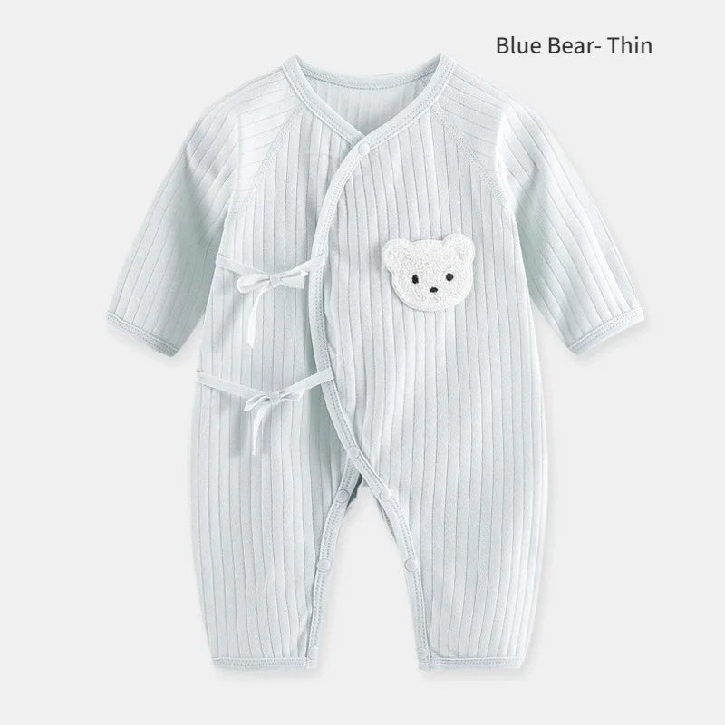 Bear Newborn Baby Romper with Hat – Soft Cotton One-Piece Outfit for Boys & Girls