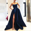 This burgundy satin gown is the perfect blend of sophistication