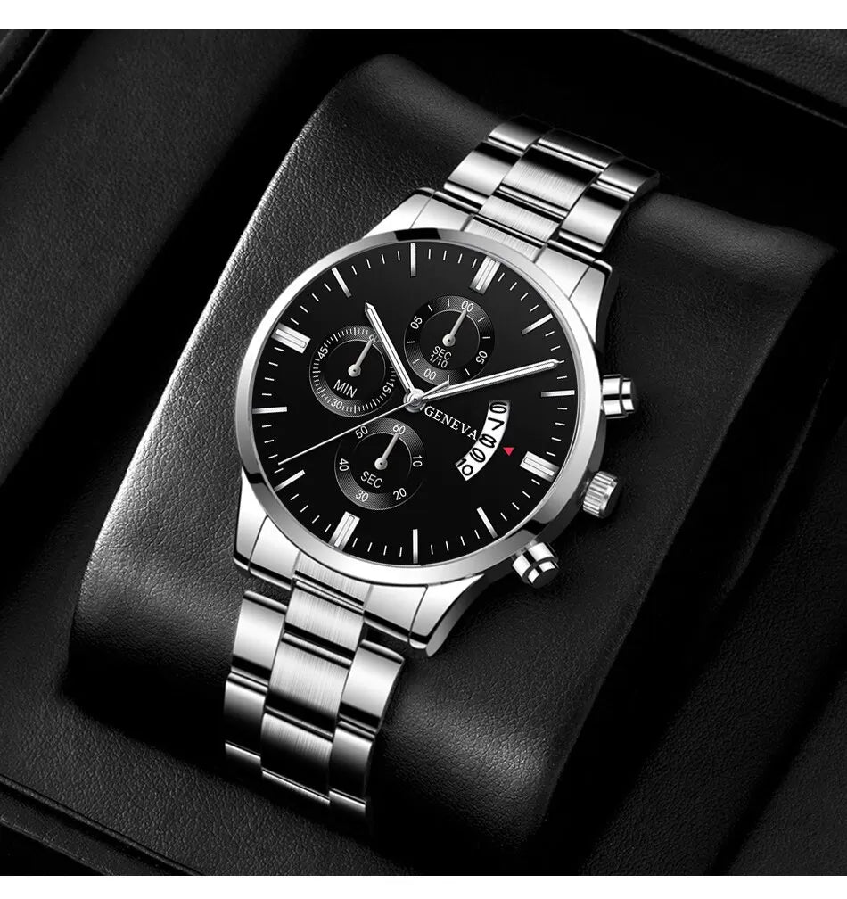 A timeless blend of elegance and precision—this luxury men’s watch adds a touch of confidence and class to every moment, perfect for both business and everyday style.