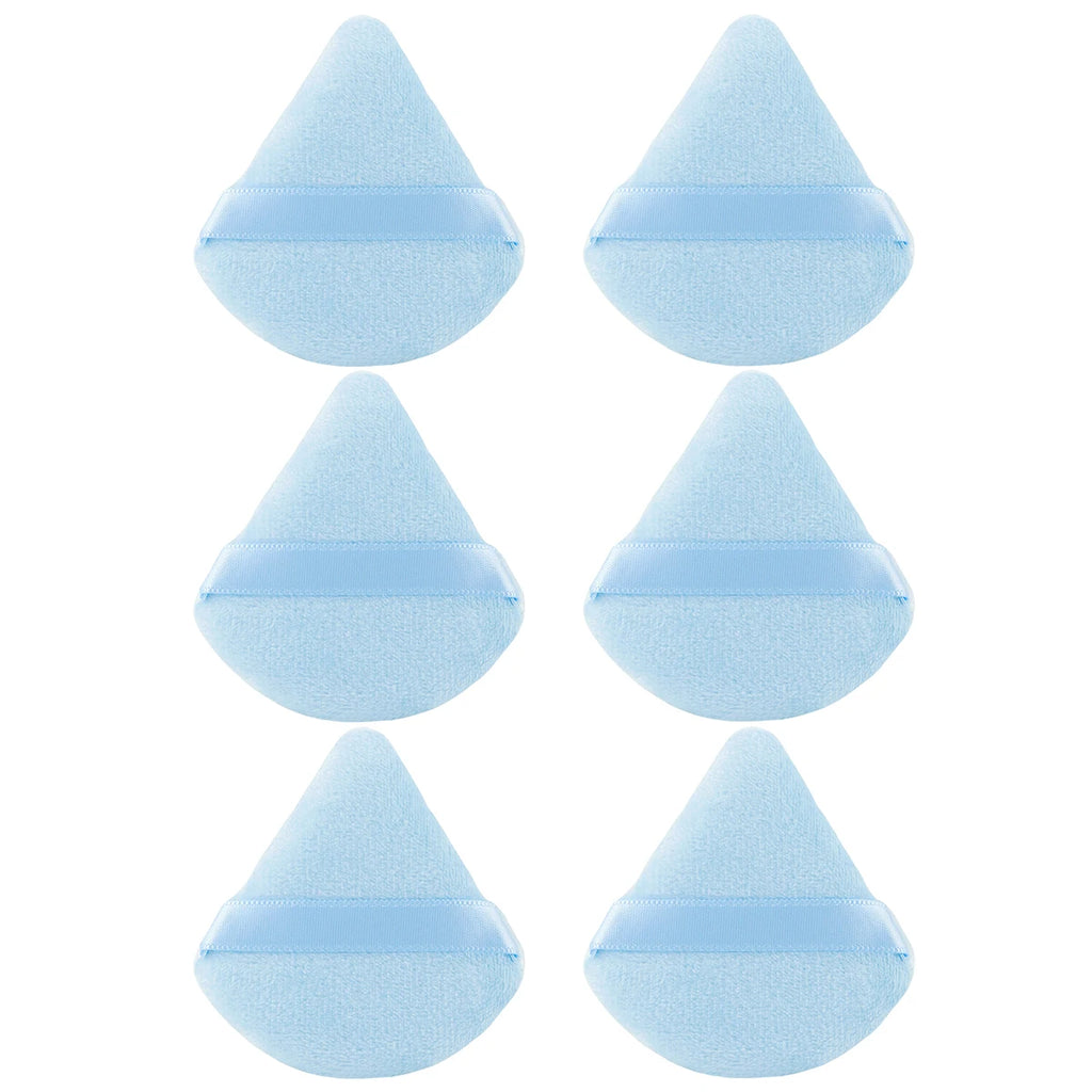 6PCS Soft Velour Triangle Powder Puff Set