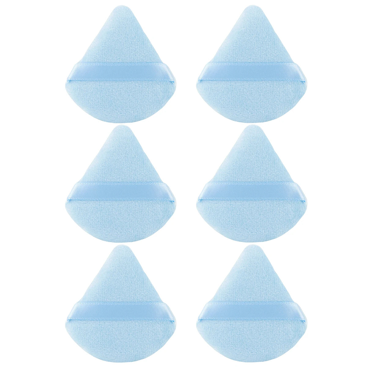 6PCS Soft Velour Triangle Powder Puff Set