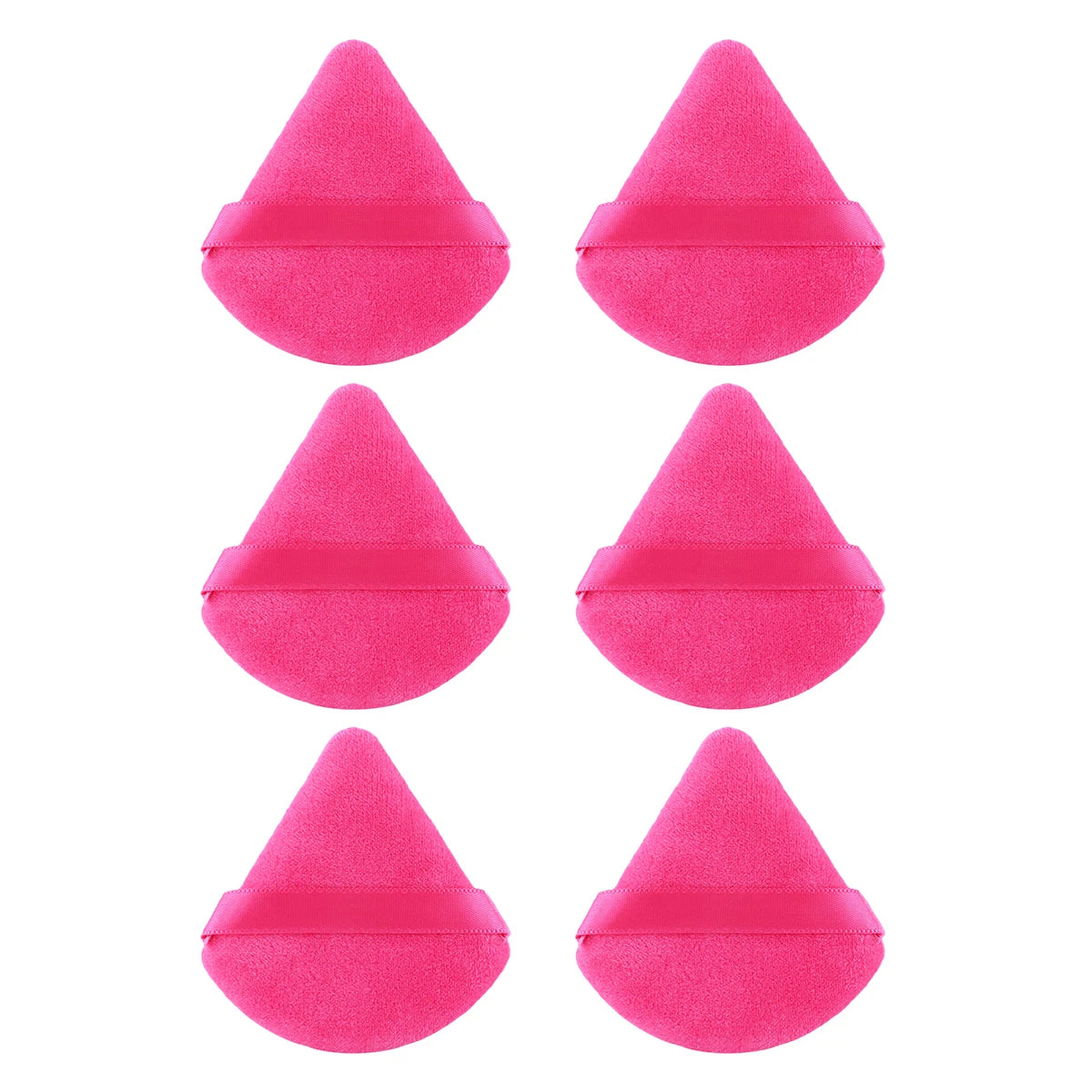 6PCS Soft Velour Triangle Powder Puff Set
