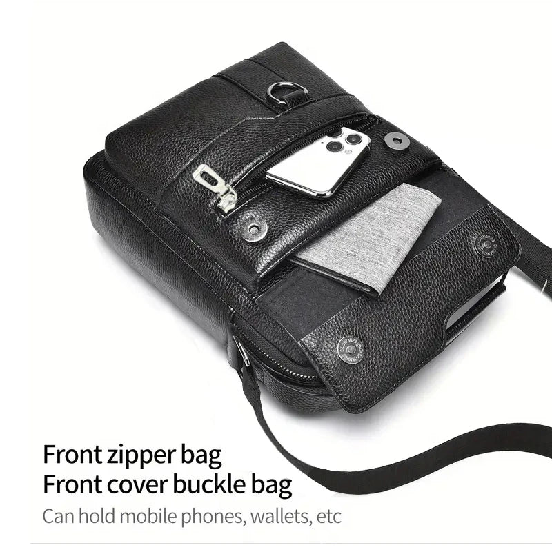Elegant PU Leather Crossbody Business Bag